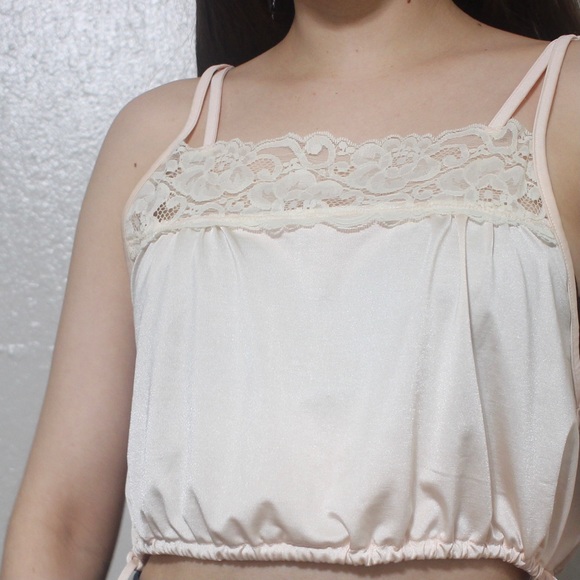 UO Lace Lingerie Crop Top Silky Adjustable Hem - SOLD - Picture 5 of 5